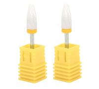 SEAFRONT Broca de Cerámica para Uñas con Cabeza de Maíz, Grano XF Extrafino de 6 Mm para Eliminación de Gel Acrílico, Herramienta de Manicura y Pedicura con Vástago de 2,35 Mm, Ac