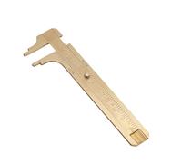 SEAFRONT Calibrador Vernier, Calibre Deslizante de Latón, Herramienta de Medición de Bolsillo, Doble Escala, 80mm, 100mm y Pulgadas para Medición de Joyería (Doble escala 100mm)