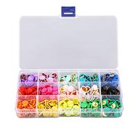 SEAFRONT Chinchetas Multicolores Tachuelas Decorativas para Pulgar 15 Colores Pintura de Cabeza Plana Tachuelas Decorativas para Tablero de Corcho con Caja de Almacenamiento