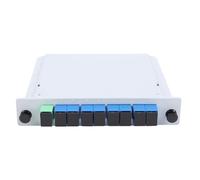 SEAFRONT Divisor de Fibra óptica PLC 1x8 Diseño Compacto Enchufable Divisor óptico SC UPC Carcasa ABS para Proyectos de Ingeniería de Cableado Doméstico Transferencia de Señal Estable