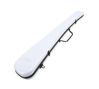 SEAFRONT Estuche para de Violonchelo de Fibra de Carbono Compuesto, Carcasa Dura Blanca, Ligero con Correa de Hombro Desmontable para Arcos de Violín, Viola y bajo