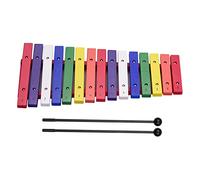 SEAFRONT Glockenspiel de Xilófono de Madera de 15 Tonos para Niños Pequeños y Adultos con 2 Mazos Instrumento de Percusión Multicolor para Educación Temprana y Diversión Familiar