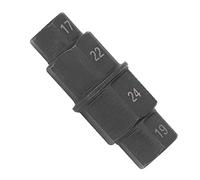 SEAFRONT Herramienta de Eje Hexagonal Llave de Extracción de Husillo de Rueda Delantera 17 19 22 24 Mm para Rueda de Eje Delantero de Motocicleta (Negro)