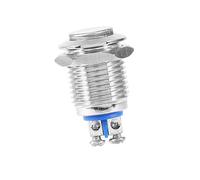 SEAFRONT Interruptor de Botón de 12 Mm, Interruptor Eléctrico Momentáneo con Botón de Acero Inoxidable, 2 A 36 V CC IP65 IK08, Control de Circuito de Terminal de Pin para Usuarios de relé de
