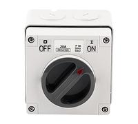 SEAFRONT Interruptor para Exteriores, Interruptor de Aislamiento de PC Retardante de Llama, 500 V, con Botones e Indicadores de Encendido y Apagado, IP66, 100000 Ciclos para Control Industrial, Uso