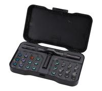 SEAFRONT Juego de Destornilladores de Trinquete 24 en 1, Minidestornillador Magnético Multifuncional con Mecanismo de Trinquete de 58 Dientes y Mango Desmontable