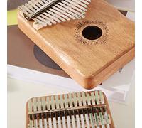 SEAFRONT Kalimba Thumb Piano 17 Keys, Wood de Caoba, Instrumento Musical Portátil para Niños y Adultos, para Principiantes y Aprendizaje (Color de madera)