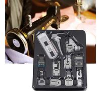 SEAFRONT Kit de 11 Prensatelas para Máquina de Coser, Accesorios de Aleación de Zinc para y Janome, Herramientas de Costura Versátiles para Personalizar Cuero, Cremalleras y Proyectos de