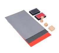 SEAFRONT Kit de Estampilla de Goma de 3pcs A4 Mat de Goma Bloques de Tallas de Tallas