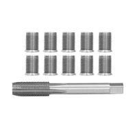 SEAFRONT Kit de Herramientas de Reparación de Roscas Perno M10x1.25, Juego de Reparación de Bujías de Cilindro Universal de Grifo M12x1.25 para Motores de Gasolina
