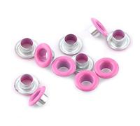 SEAFRONT Kit de Ojales de Metal, 100 Juegos de Refuerzo de Orificio Redondo de 5 Mm con Arandelas para Manualidades en Tela de Cuero, 5 Colores para Cordones de Zapatos, Cinturones, Bolsos,