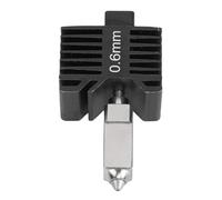 SEAFRONT Kit Hotend de Boquilla de una Pieza Mejorado, Calentador de Cerámica de Alta Temperatura de 60 W, Boquilla de Acero Endurecido con Garganta de Aleación de Titanio, Bloque (0,6 mm)