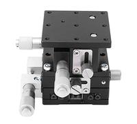SEAFRONT LD60-LM XYZ Plataforma de Recorte de Etapa Lineal Manual de 3 Ejes 60 X 60 Mm con Tornillos Niquelados y Unidad Micrométrica para Medición de Precisión de Laboratorio óptico