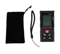 SEAFRONT Medidor de Distancia Láser Cinta Métrica Digital con Pantalla LCD Retroiluminada Cálculo de Volumen de área Nivel de Burbuja para Profesionales de Mejoras para el (SW-MS50 (medición de 0,05