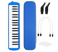 SEAFRONT Melódica de 37 Teclas con Lengüetas de Latón y Estuche Rígido de EVA para Lecciones de Teclado de Piano (BLUE)