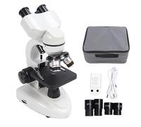 SEAFRONT Microscopio Binocular Profesional con LED 40x -5000X Dúplex para Investigación Clínica y Pruebas Biológicas (Enchufe de la UE 100-240V)