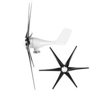 SEAFRONT Mini Generador de Turbinas Eólicas Generador 6 Blades 300W Suministros de bajo Ruido con Controlador - de Energía Eólica Eficiente para Uso Doméstico - Azul, 12V (24V)