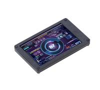 SEAFRONT Mini Pantalla USB IPS de 3, 5 Pulgadas, Compatible con Temas Dinámicos, Monitoreo de Temperatura del Host, Adecuada para, y con Materiales LCD (con línea de Codo Línea de Placa
