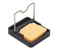 SEAFRONT Mini Soporte de Soldador de Cerámica con Almacenamiento de Esponja de Limpieza para Soldador Eléctrico (BLACK)