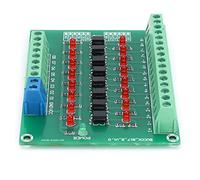 SEAFRONT Módulo de Aislamiento óptico, Placa Convertidora de Señal PLC Optoacoplador de 8 Canales, 20 KHZ, Conversión de Nivel PNP NPN para Chip único, con Entrada de Señal de ánodo y