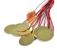 SEAFRONT Pastilla Piezoeléctrica de 15 Piezas, Transductor Acústico de Latón y Cerámica con 0,4 Mm de Espesor, Alta Sensibilidad para Aplicaciones de Guitarra y Batería (27 mm de diámetro y 330 mm