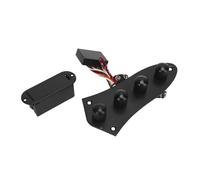 SEAFRONT Placa de Control de Preamplificador de bajo, Ecualizador de 3 Bandas Precableado con Interruptor de Empuje de Graves Medios y Agudos para Bajos Eléctricos (BLACK)