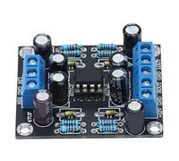 SEAFRONT Placa de Preamplificador de Audio, Módulo de Amplificación de Señal de 2 Canales NE5532 para Altavoz de Coche, 12 V-30 V, Disipación de Calor Rápida