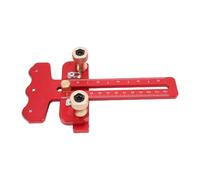 SEAFRONT Plantilla de Sierra de Mesa Delgada, Herramientas de Carpintería de Aleación de Aluminio con 3 Poleas para un Corte Fino y Preciso, Escalas Grabadas para Ranura U/T, Extensión de 7,2