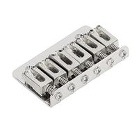 SEAFRONT Puente de Montura Fija para Guitarra, Montura de Repuesto Rígida de Hierro para Guitarras Eléctricas, Entonación Mejorada y Fácil Instalación para Músicos (SILVER)