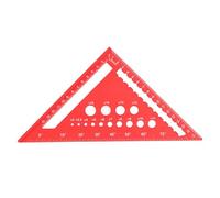 SEAFRONT Regla Triangular para Carpintería, Escuadra de Viga de Aleación de Aluminio de 7 Pulgadas para Renovación del Hogar (rojo)