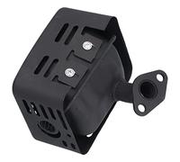 SEAFRONT Silenciador de Escape de Acero Inoxidable con Arandela para Bomba de Agua del Generador de Motor de Gasolina GX120 GX160 GX200 168F (BLACK)