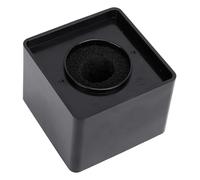 SEAFRONT Soporte de Micrófono en Forma de Cubo Soporte de Micrófono Cuadrado Entrevista Estudio Transmisión Pantalla de Logotipo con Acabado Brillante Sin Rebabas Material de Esponja ABS