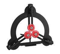 SEAFRONT Soporte Estable para Torno, Soporte Central de Carpintería de 3 Rodillos con Rodamientos Dobles Ajustables para Tornos Oscilantes de 8-10 Pulgadas y Giro de Husillo de 1/2-6