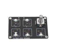 SEAFRONT Teclado Macro de 5 Teclas, Interruptor Mecánico Programable con Iluminación RGB, Perilla Giratoria para Usuarios de Laboratorio de Impresoras 3D