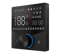 SEAFRONT Termostato WiFi 5 y 2, Termostato Programable, Controlador de Aire Acondicionado Inteligente WiFi con Perilla LED y Tecla Táctil de Gran Tamaño (Black)