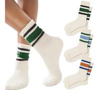 seagallery Calcetines deportivos para mujer, estilo retro, casual, a rayas, multicolores, para mujer, 3Paris-D, Altoa única