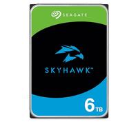 Seagate Technology Skyhawk ST6000VXZ09-Disco Duro Interno de 6 TB, grabación de vídeo hasta 64 cámaras, 3,5 Pulgadas, caché de 64 MB, SATA 6 GB/s, Plateado, FFP, Incluye Servicio de Rescate de 3 años