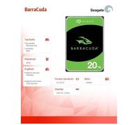 Seagate Barracuda 7200.10 - Disco duro - 20 TB - interno - 3,5 pulgadas (8,9 cm) - SATA 6 Gb/s - 7200 rpm - Puffer: 512 MB