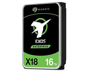 Seagate Exos X18, 16 TB, Disco Duro Interno Enterprise Classe, SATA HDD, CMR 3,5", Hyperscale SATA 6 GB/s, 7.200 RPM, 512e, 4 KB FastFormat (ST16000NM000J)