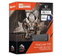Seagate FireCuda 530, 1 TB, Internal Solid State Drive - M.2 PCIe Gen4 ×4 NVMe 1.4, transfer speeds up to 7,300 MB/s, 3D TLC NAND, 1,275 TBW, Heatsink, 3 year Rescue Services (ZP1000GM3A023)