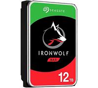 Seagate IronWolf, 12 TB, Disco duro interno, NAS, CMR 3,5" SATA 6 GB/s, 7200 RPM, para almacenamiento conectado a red RAID y 3 años de servicios Rescue, Paquete Abre-fácil (ST12000VN0008)