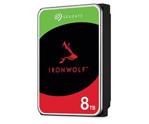 Seagate IronWolf, 8TB, NAS, Disco duro interno, HDD, CMR 3,5" SATA 6 Gb/s, 7200 r.p.m., caché de 256 MB para almacenamiento conectado a red RAID (ST8000VN0022)