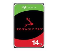 Seagate IronWolf Pro, 14 TB, Enterprise HDD interno - CMR, 3,5 pulgadas, SATA a 6 Gb/s, 7200 RPM, caché de 256 MB para almacenamiento conectado a red RAID, servicios Rescue (ST14000NT001)