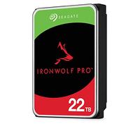 Seagate IronWolf Pro, 22 TB, Enterprise HDD interno - CMR, 3,5 pulgadas, SATA a 6 Gb/s, 7200 RPM, caché de 256 MB para almacenamiento conectado a red RAID, servicios Rescue (ST22000NT001)