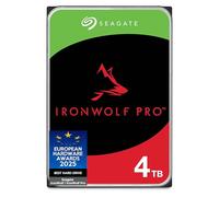 Seagate IronWolf Pro 4TB, Enterprise HDD NAS interno, CMR, SATA a 6 Gb/s, 7200 RPM, caché de 256 MB para almacenamiento conectado a red RAID, servicios Rescue, Paquete Abre-fácil (ST4000NTZ01)