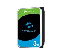 Seagate SkyHawk, 3 TB, Disco Duro Interno De Video, 3,5", SATA 6.GB/s, Caché de 256 MB, DVR, Sistema de Cámaras de Seguridad NVR, servicios Rescue internos (ST3000VX015)