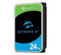 Seagate Skyhawk AI, 24 TB, Unidad de Disco Duro Interna de vídeo, HDD, 3,5 pulg., SATA a 6 GB/s, caché de 512 MB, DVR, Sistema de cámaras de Seguridad NVR con Servicios Rescue internos (ST24000VE002)