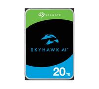 Seagate SkyHawk AI ST20000VE002 - Disco duro para video vigilancia 20 TB, 3.5", SATA III 6 Gb/s, hasta 64 cámaras HD, 32 canales AI, ImagePerfect AI, 550 TB/año