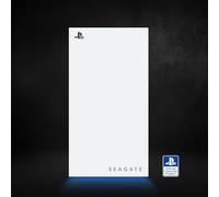Seagate Unidad de juego para PS5 SSD externa de 2 TB - USB 3.2 con licencia oficial, color blanco con iluminación LED azul (STMH2000100)