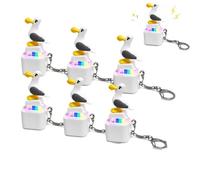 Seagull Mine Keychain, Con Sonido Real Y Luz Led,Recargable Fidget Toy Regalos Para Adultos,6pcs